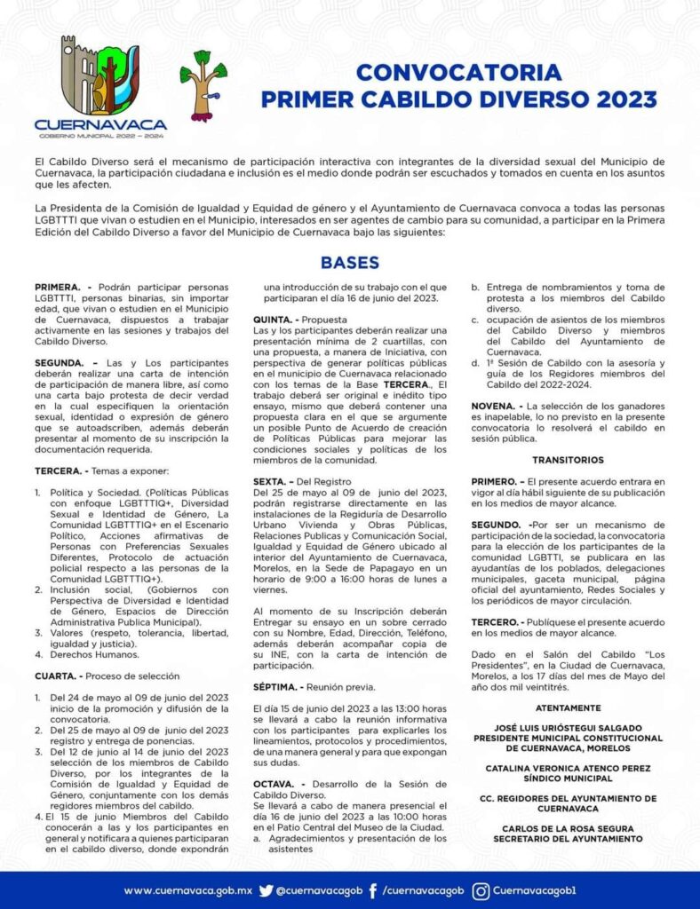 Cuernavaca, el primer municipio en México con convocatoria para Cabildo ...